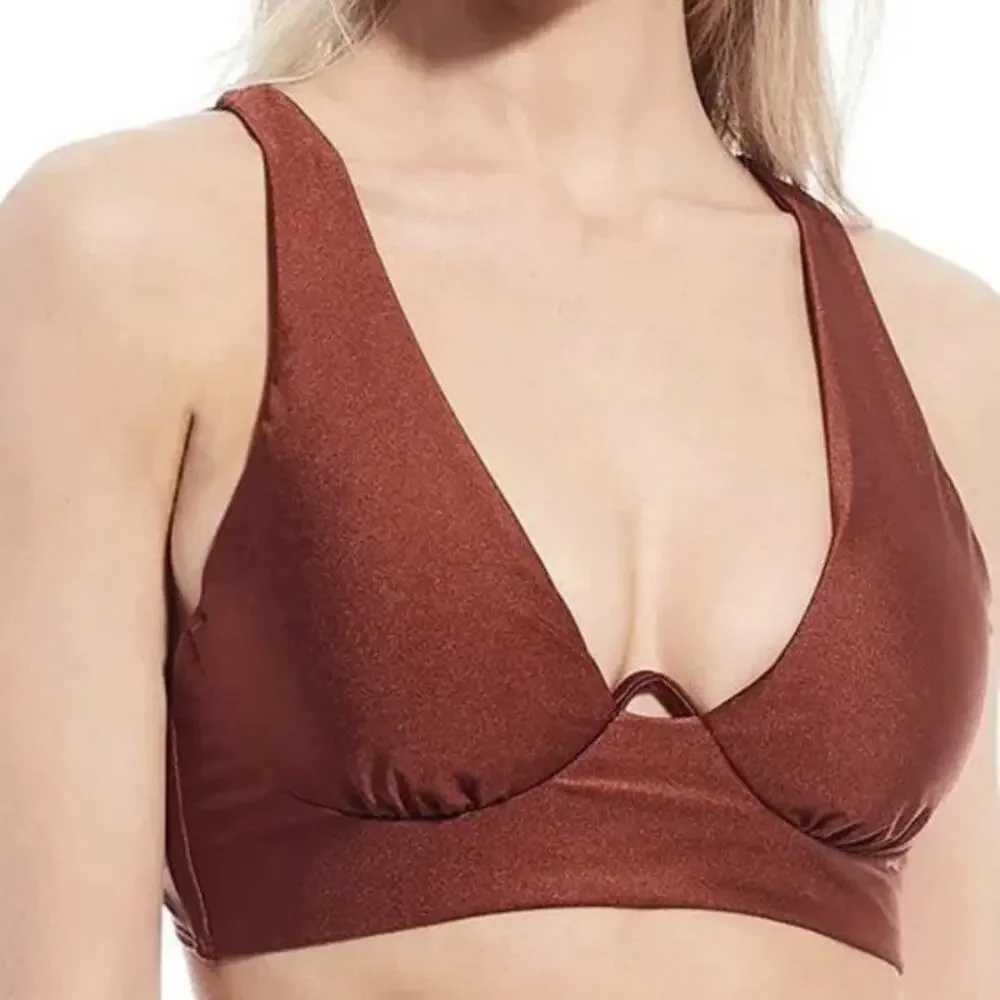 Chelsea and Violet Underwire Bralette Swim Bikini Top XL NEW - Picture 2 of 9